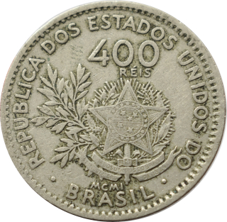 Brazília 400 Reis 1901