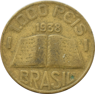 Brazília 1000 Reis 1938