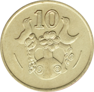 Cyprus 10 Cents 1992