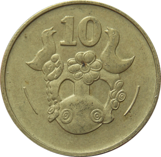 Cyprus 10 Cents 1983