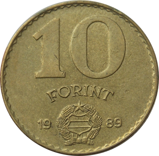 Maďarsko 10 Forint 1989