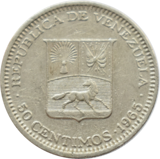 Venezuela 50 Centimos 1965