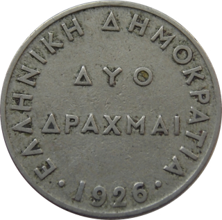Grécko 2 Drachmas 1926