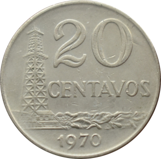 Brazília 20 Centavos 1970