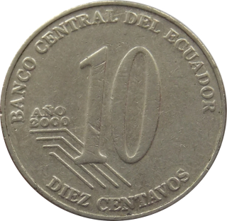 Ekvádor 10 Centavos 2000