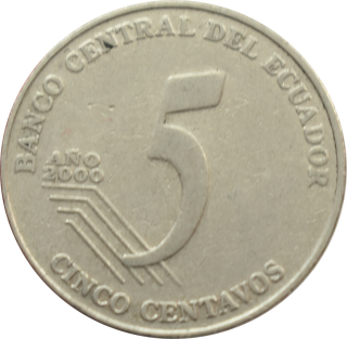 Ekvádor 5 Centavos 2000