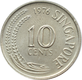 Singapur 10 Cents 1976