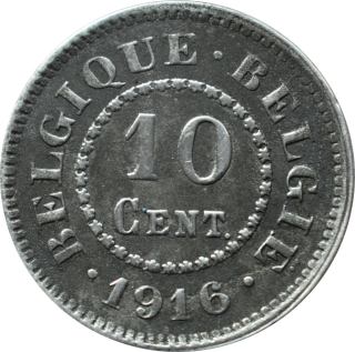 Belgicko 10 Centimes 1916
