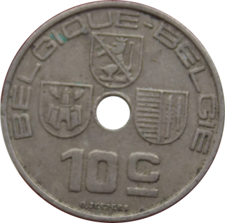 Belgicko 10 Centimes 1938