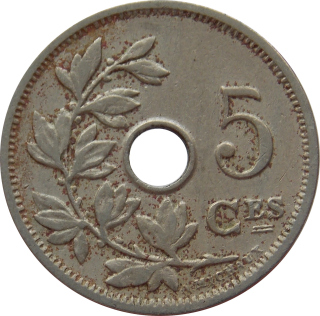 Belgicko 5 Centimes 1906