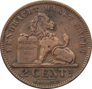 Belgicko 2 Centimes 1905