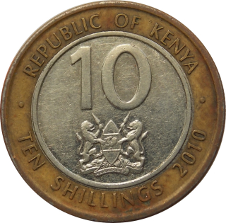 Keňa 10 Shillings 2010