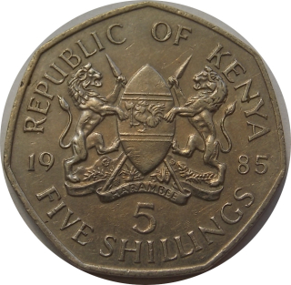 Keňa 5 Shillings 1985