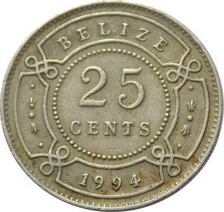 Belize 25 Cents 1994