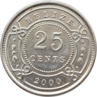Belize 25 Cents 2000