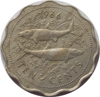 Bahamy 10 Cents 1966