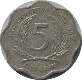 Východokaribské štáty 5 Cents 1995