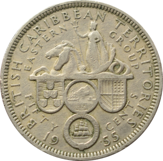 Východokaribské štáty 50 Cents 1955