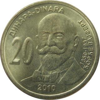 Srbsko 20 Dinara 2010