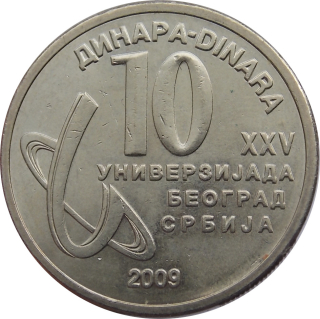 Srbsko 10 Dinara 2009