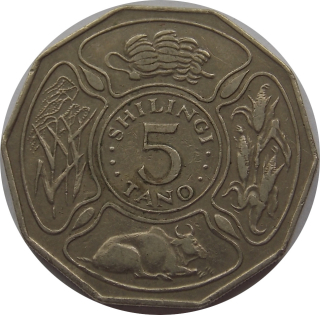 Tanzánia 5 Shillings 1980