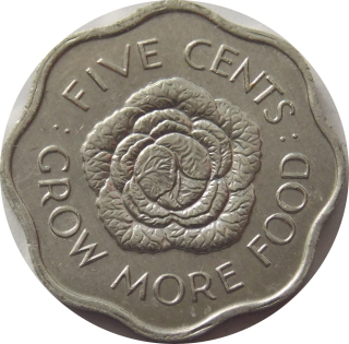 Seychely 5 Cents 1972 FAO