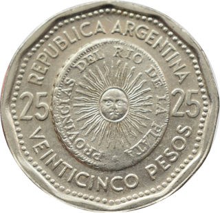 Argentína 25 Pesos 1966