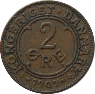 Dánsko 2 Ore 1907