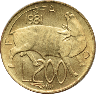 San Maríno 200 Lira 1981