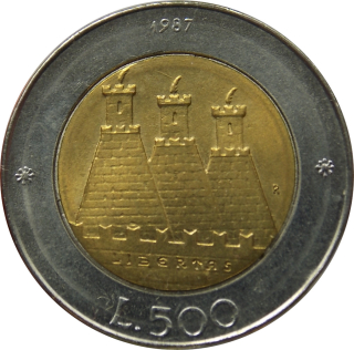 San Maríno 500 Lira 1987