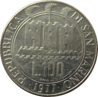San Maríno 100 Lira 1977