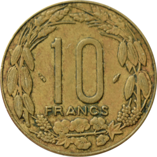 Stredná Afrika 10 Francs 1975
