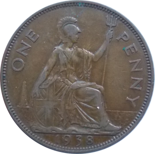 Anglicko 1 Penny 1938
