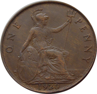 Anglicko 1 Penny 1920
