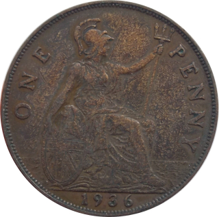Anglicko 1 Penny 1936