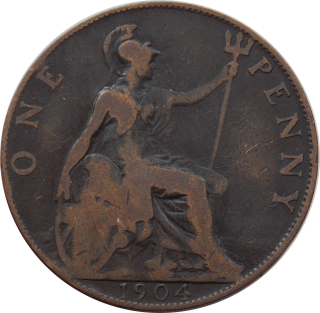 Anglicko 1 Penny 1904