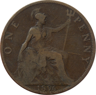 Anglicko 1 Penny 1896
