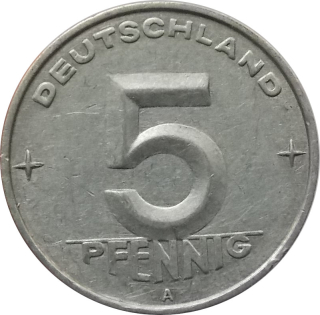 DDR 5 Pfennig 1952 A