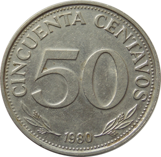 Bolívia 50 Centavos 1980