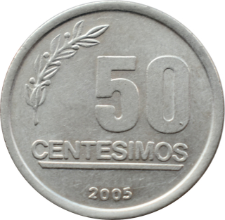 Uruguaj 50 Centesimos 2005