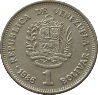 Venezuela 1 Bolivar 1986