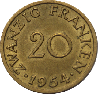 Sársko 20 Frank 1954