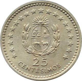 Uruguaj 25 Centesimos 1960