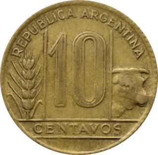 Argentína 10 Centavos 1948