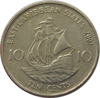Východokaribské štáty 10 Cents 2007