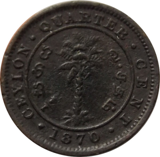 Cejlón 1/4 Cent 1870