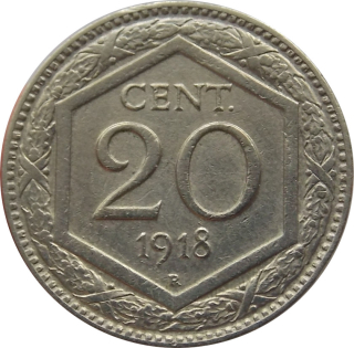Taliansko 20 Centesimi 1918 R