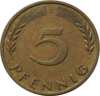 BRD 5 Pfennig 1950 J