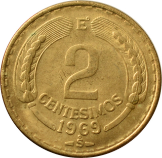 Čile 2 Centesimos 1969