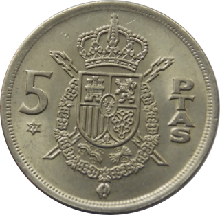 Španielsko 5 Pesetas 1975